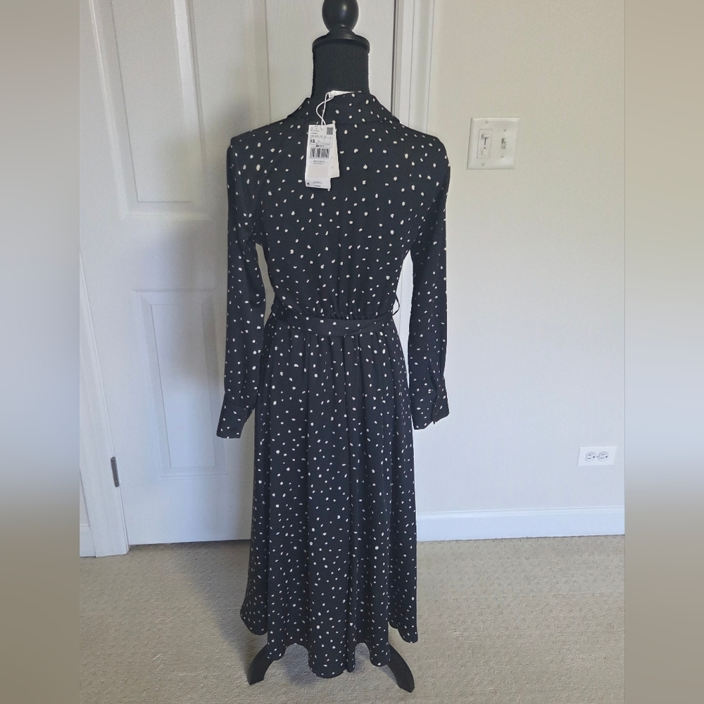 Elegant Black Polka Dot Dress - Picture 8 of 9